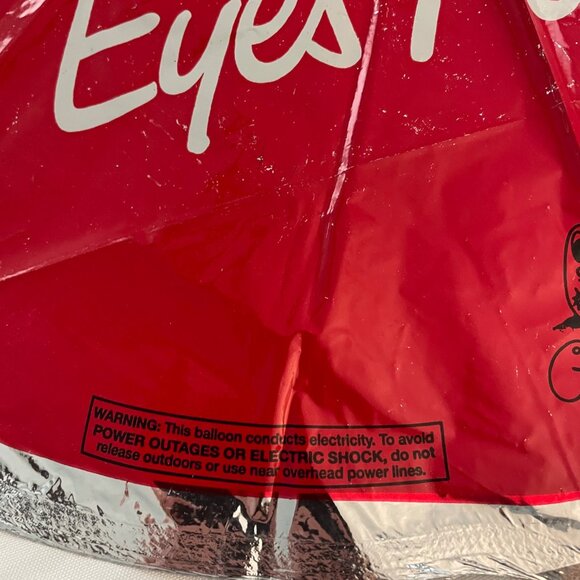 18 Inch I only have eyes for you Peeper red vintage mylar balloon 1982 Foil - Picture 8 of 10